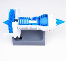 3D Printed Jet Engine Model Aircraft Supercharged Engine with Sawtooth Nozzle