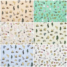WINNIE THE POOH Percale Cotton Fabric Crafts Cushions Dressmaking
