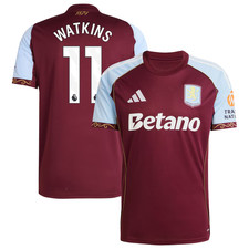 Aston Villa Football Shirt (Size L) Men's adidas Home Top - Watkins - New
