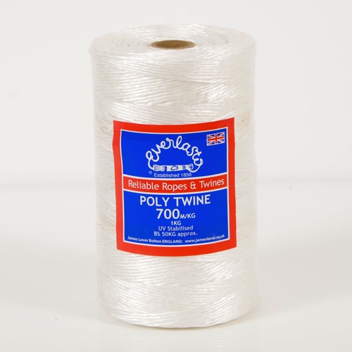 White polypropylene polytwine - white,