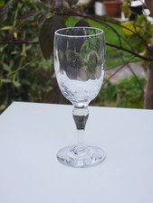 Thomas Webb Hand-Blown Optic-Mould Wine Glass – Acid Etched Mark c.1906–35