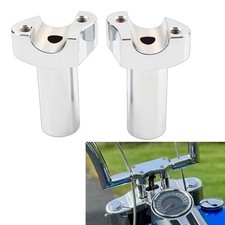 3.5" Straight Handlebar Risers Chrome For Harley 1" Bar Dyna Sportster Softail