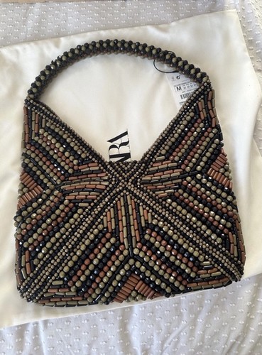 Zara bucket bag with beading - zara,