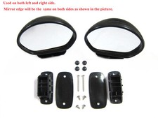 BLACK SPORTY FLAT DOOR MIRROR