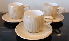 Set Of 3 Denby Caramel Stripe
