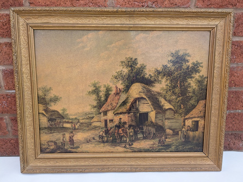 Antique gold ornate picture - gold,