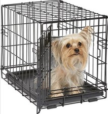 Midwest Homes for Pets 18" Single Door Dog Crate with Leak-Proof Pan & Divider