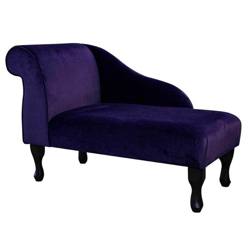 Purple velvet chaise longue - purple,