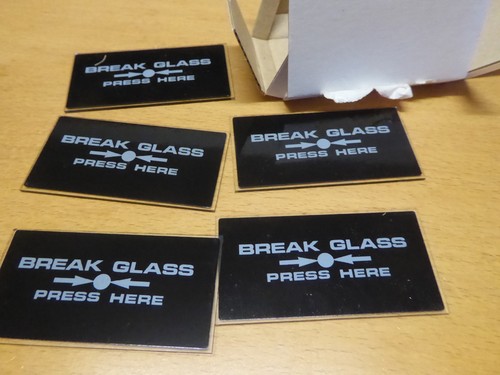 New pack break glass - break,
