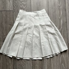 White pleated tennis skirt