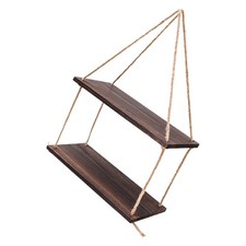  Shelves Living Room Wood Wall Hanging Vintage Shelf Mounted Floating