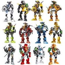 Custom Version Of LEGO Bionicle Toy Robot Action Figure Model Hero set of 4