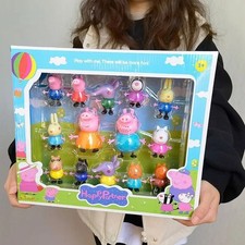 Peppa Pig Four Toy Dolls Set Girl Boy Children Birthday Play Figures Collection
