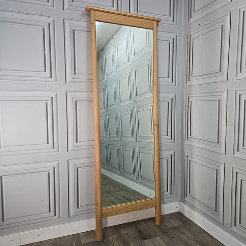 Solid oak cheval mirror - mirror,