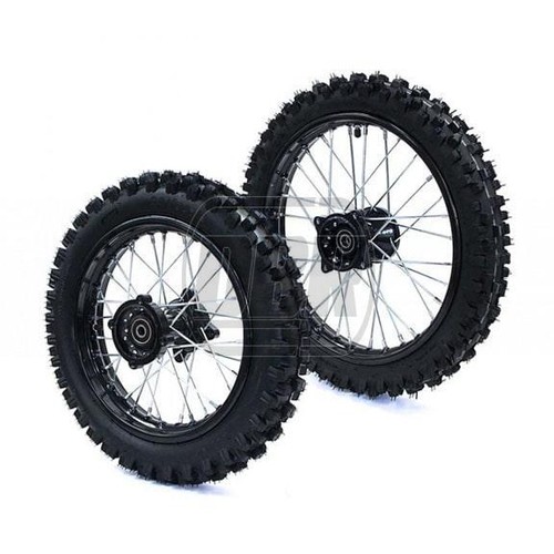 Pit bike wheels tyres set - pit, &