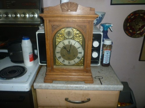 Heavy antique oak cased - heavy,