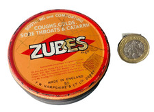 Advertising Tin Metal Zubes Orange Vintage ra