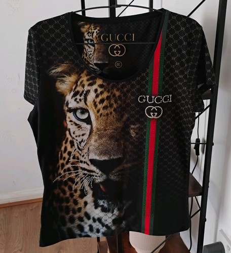 Gucci black logo leopard print - gucci,