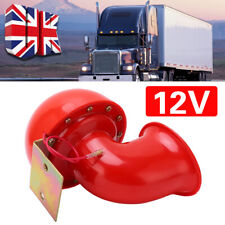 12V Electric Bull Horn Red Air Horn Super Loud Raging Sound For Car Truck Van