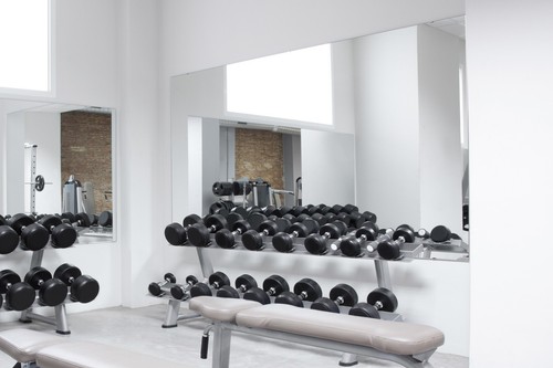 Large mirror glass gym - large,