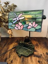Tiffany-style.Widdop Bingham Stained Glass Lamp Dragon Fly , Bronze Effect Child