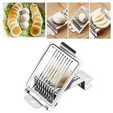 Egg Slicer Stainless Steel Eggs Hard Boiled Metal Easy Cutter Section Chopper