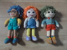 Tots TV Golden Bear Ragdoll Tilly, Tom and Tiny Dolls 34 cms VGC