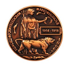 WW1 Death plaque Dead Mans