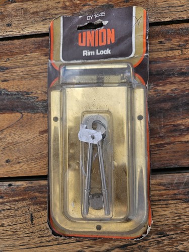 Union brass rim lock - brass, 1445
