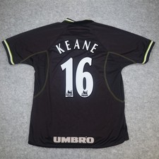 Vintage Manchester United Shirt Large Black Third Kit 1998 1999 Umbro Roy Keane