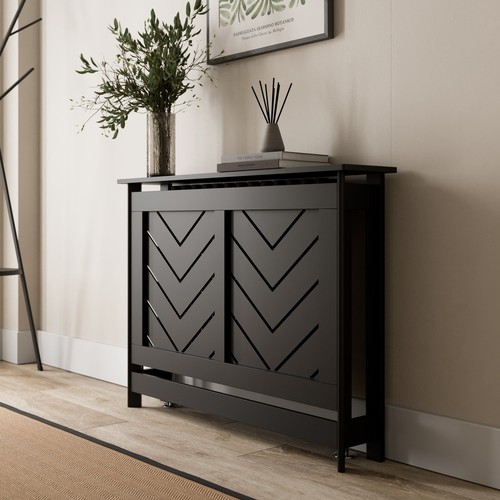 Radiator cover black modern - black,
