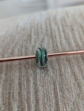 Trollbeads Green spiral black