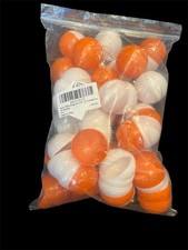 Bingo Balls Orange and White. Plastic Bingo Balls
