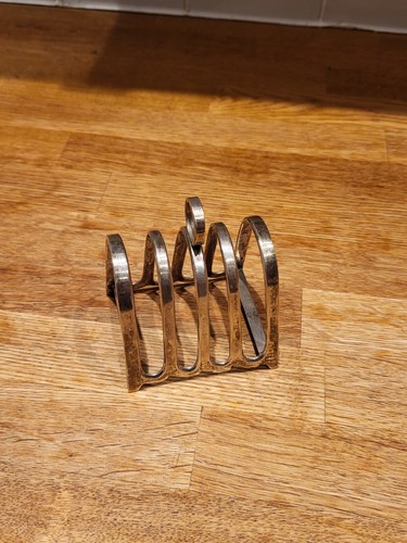 Vintage silver plated toast - silver,