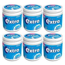 Wrigleys Extra Peppermint Flavour Chewing Gum 6 X 60 Pieces Tubs BBE: 04/09/2025