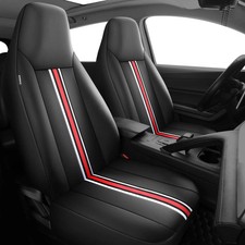 Luxury Black Leatherette  Front Car Seat Covers VW JETTA ID4 ID5 BEETLE