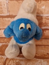 Vintage 1989s Smurf Plush Soft Toy Peyo 1997 16cm Seated