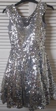 Top Shop Silver Sequin Dress