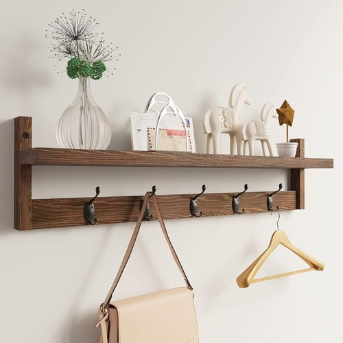 Wall hooks with shelf - hooks, 28.9