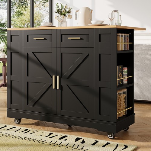 Rolling kitchen island - rolling, with