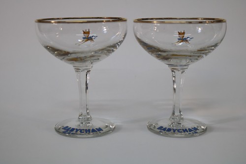 Pair babycham glasses - pair, 1960s