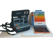 Vintage Polaroid Instant Camera 635 SuperColor Manual Bag & Film Included Tested