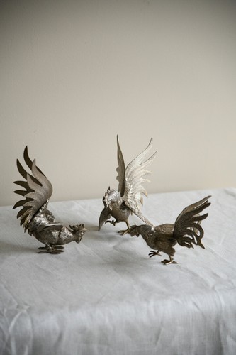 Three vintage silver tone - three,