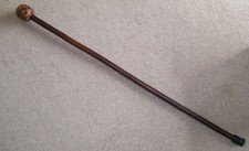 New Craftsman Hand Made Unusual Ball Handle Walking Stick Birch Shank 11H