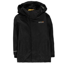 Regatta Greenhill II Kids Waterproof Jacket Kids 3 - 4 Yrs Black Rain Jacket