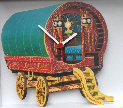 Wooden wall clock - wooden,