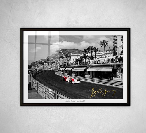 Ayrton senna monaco - monaco, signed