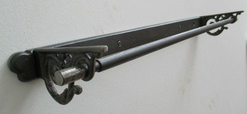 Rustic iron towel holder - rustic,