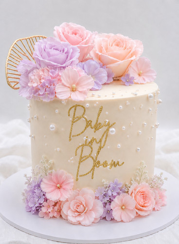 Baby bloom cake topper - baby,