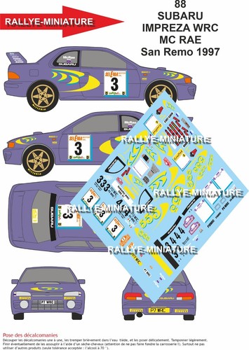 Decals ref 0088 - decals, subaru